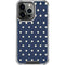 Blue and Cream Polka Dots iPhone 16 Pro Clear Case